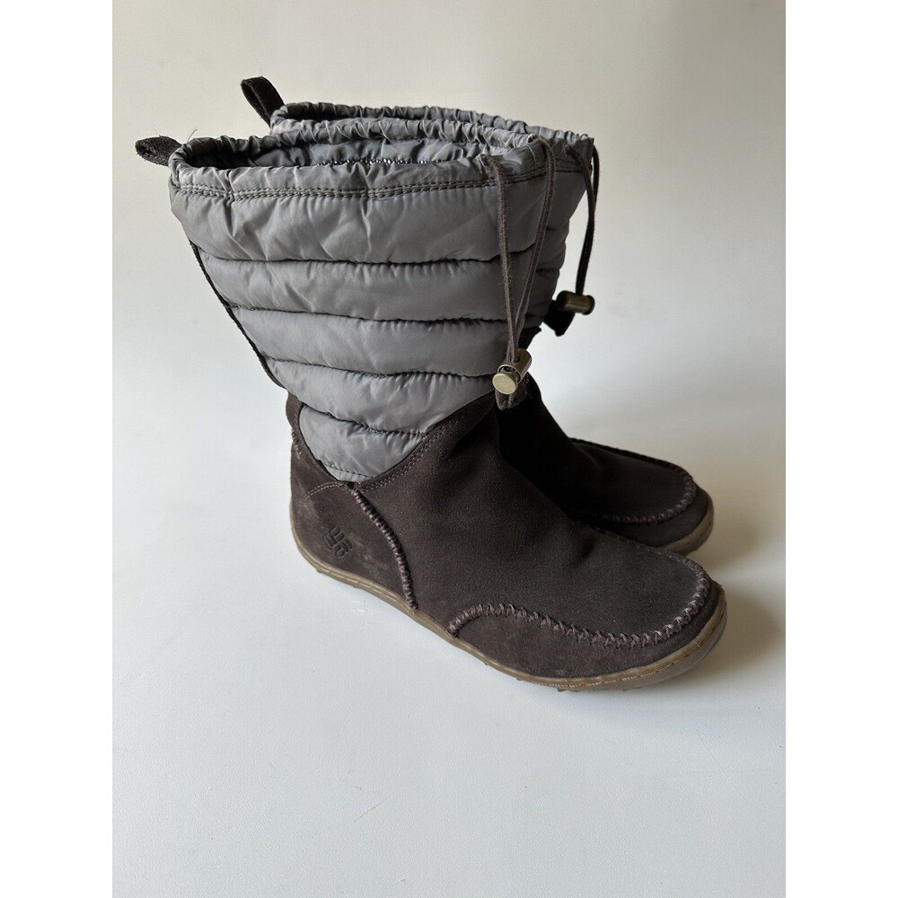 Columbia Women's Minx Moccasin Omni Grip BL1559-231 Brown Waterproof Boots 7.5